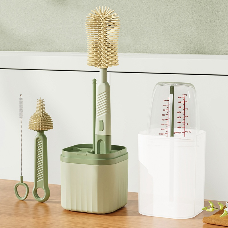 携帯用シリコーンのびんのブラシ セットはクリーニングの難しさを容易に扱う 家のクリーニングのための必要なシリコーンのびんのブラシ