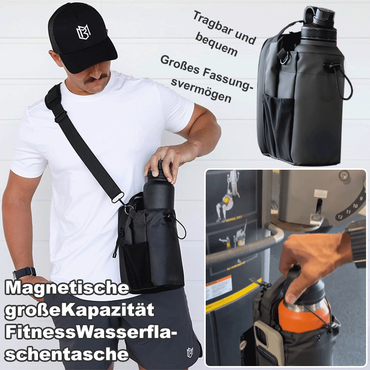 Magnetische Fitness-Wasserbechertasche mit großem Fassungsvermögen
