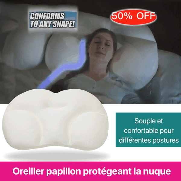 Coussin papillon protégeant la nuque