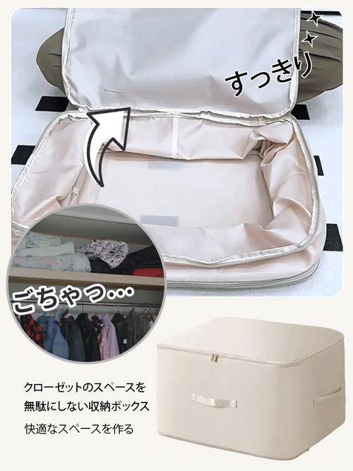 三層折りたたみ圧縮収納袋【大容量】