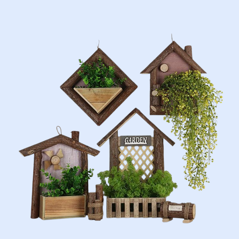 小さな庭の人工フラワーアート、レトロなリビングルームとベッドルームのインテリア装飾