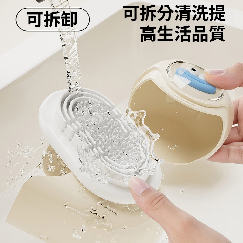 便携式笑脸迷你肥皂盒双层沥水带盖洗衣刷香皂盒
