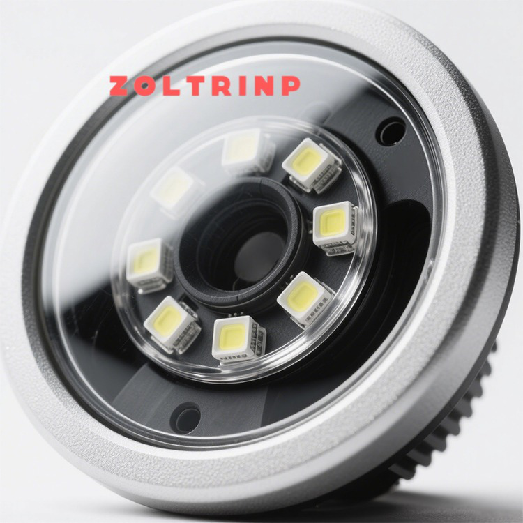 Nebellicht mit dreifachem Laser im Betrieb bei Nacht