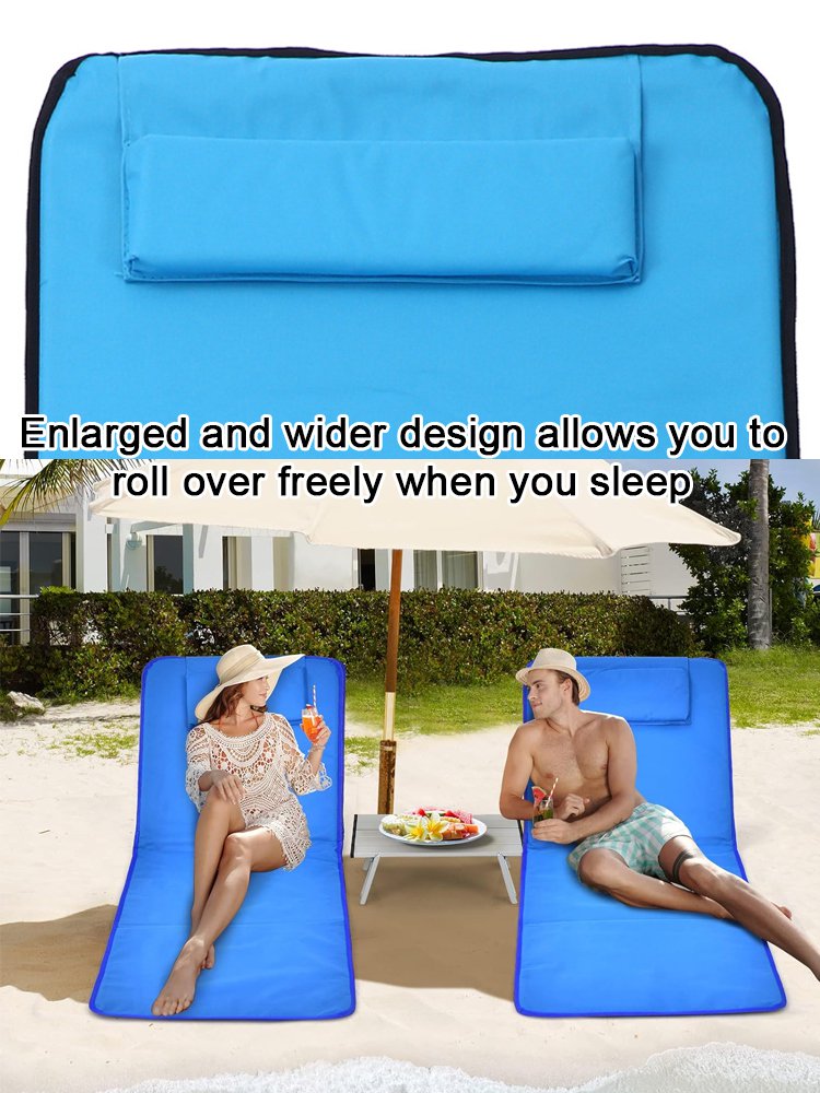 Convenient folding outdoor beach mat lounge chair