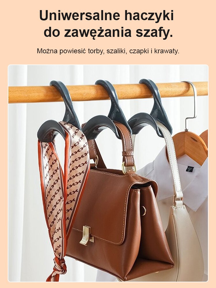 Wieszak na torebki, który nie deformuje się podczas przechowywania