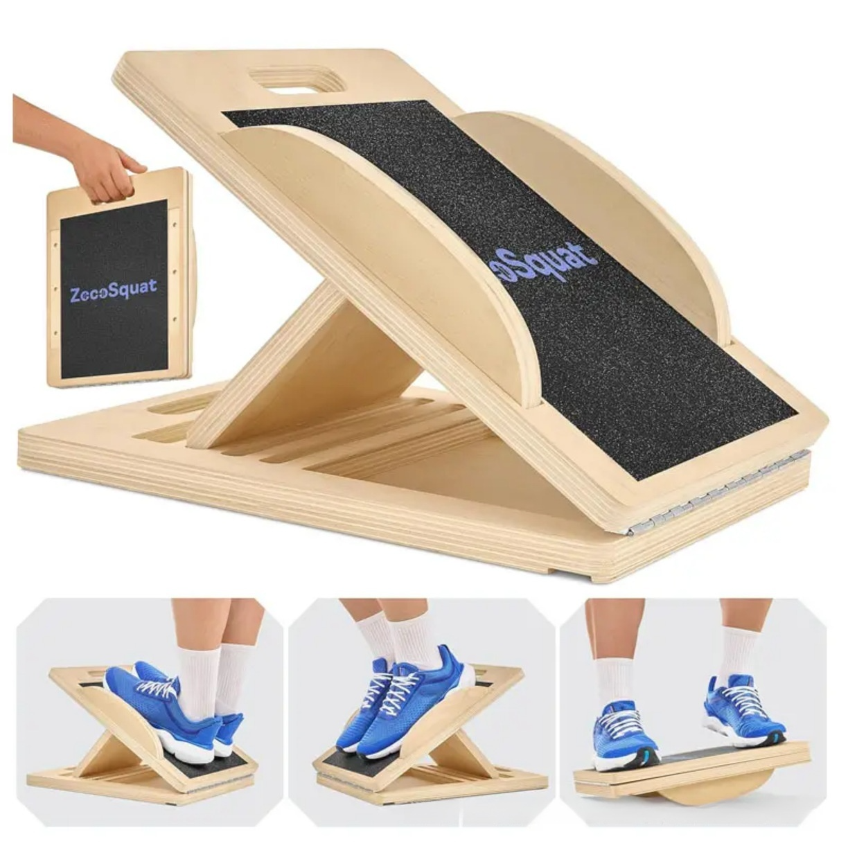 Holz-Stretchboard Fitness geneigtes Pedal Multi-Position einstellbar Achillessehne Wadenstrecker