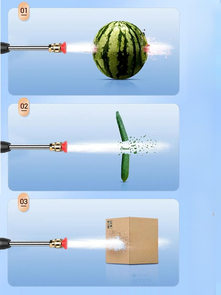 Bezdrátová vysokotlaká tichá vodní pistole na mytí aut