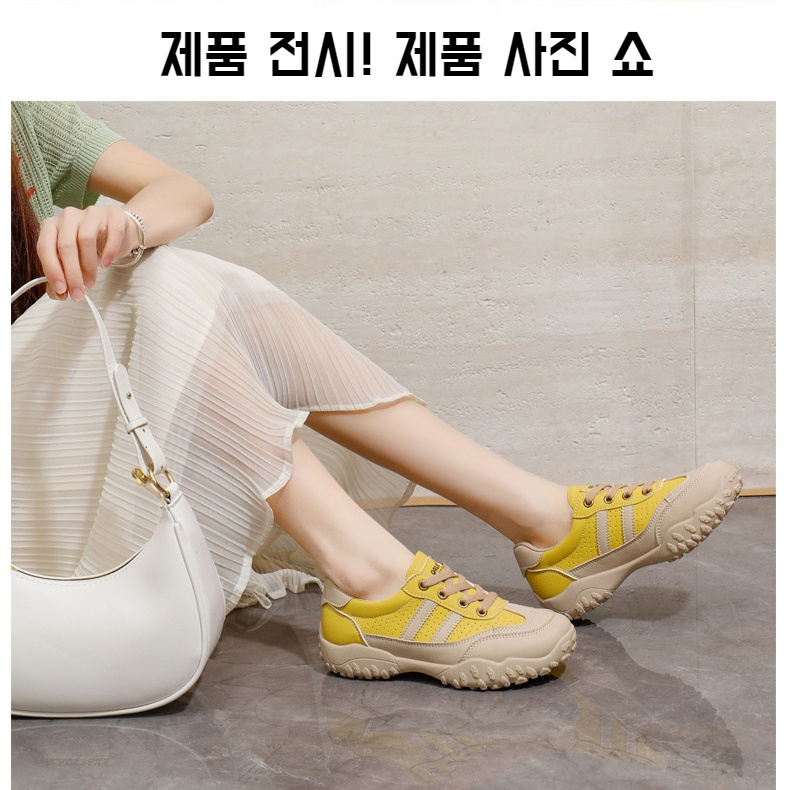 여학생 여름 메쉬 통풍 작은 흰색 신발 통굽 키높이 캐주얼화