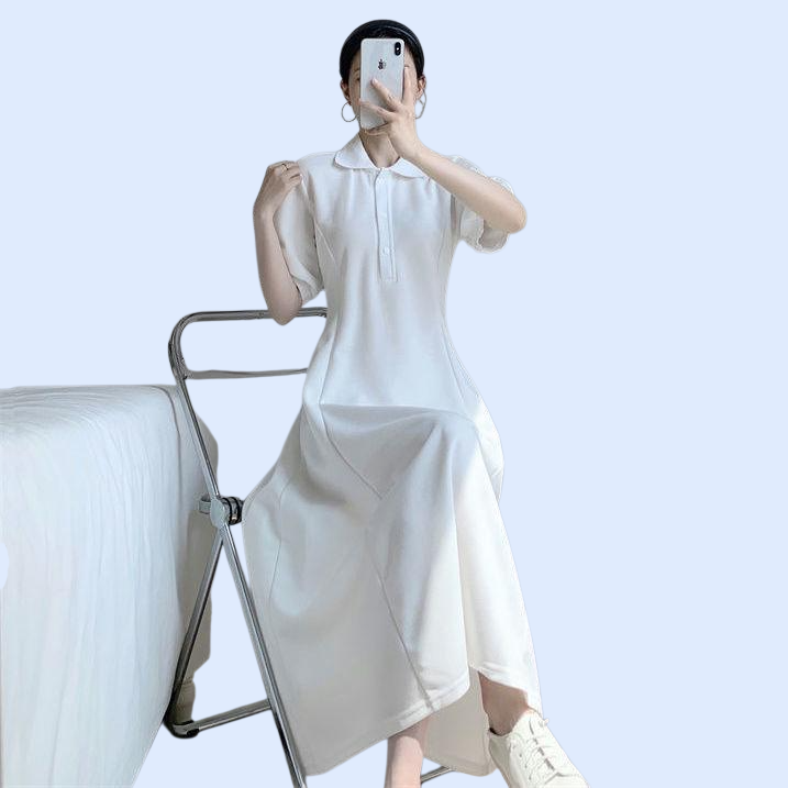 여름 신상 허리 슬림 반팔 원피스