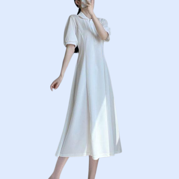 여름 신상 허리 슬림 반팔 원피스