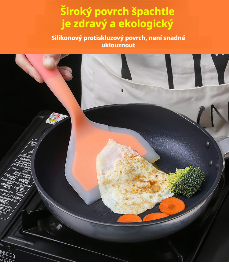 Detailní pohled na Tamagoyaki silikonovou špachtli