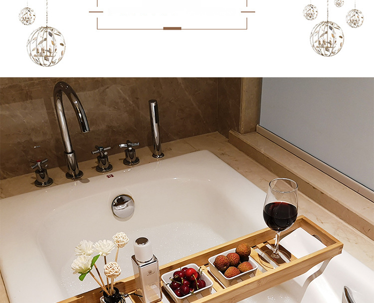 욕실용 스파 대나무 선반