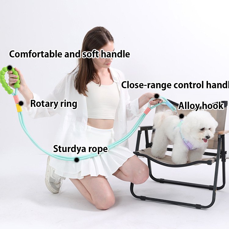 Giipet - Long Lead, Round Rope, Dog Leash, Sponge Handle, Lightweight, Suitable for Medium and Large