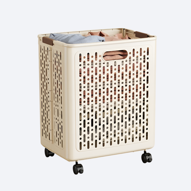 Foldable dirty clothes storage basket