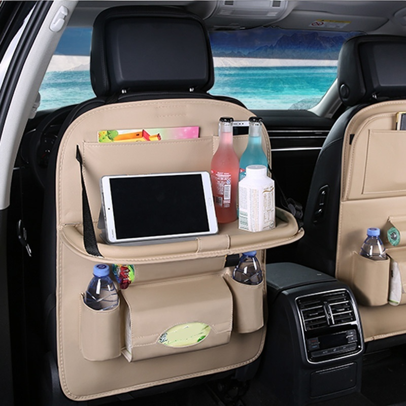 Organisateur de siège de voiture de rangement pliant multifonctionnel, siège arrière de voiture mult
