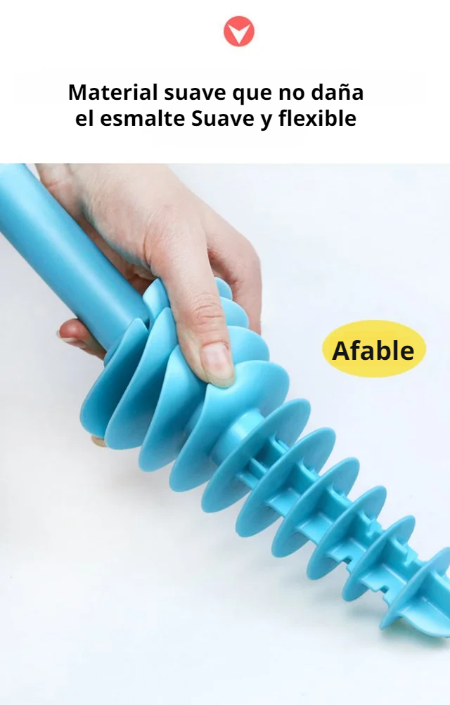 Herramienta resistente para desatascar baños