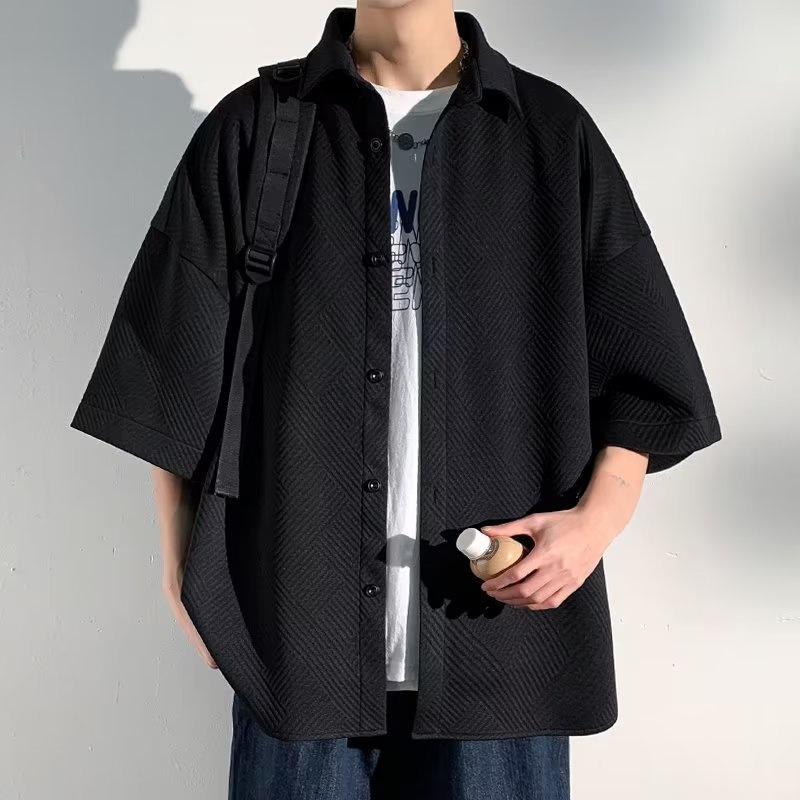 ワッフル半袖 大きいサイズの紳士服 レジャー 大きいサイズ ファッション 普段着