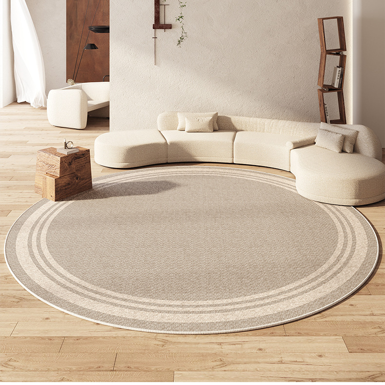 軽い高級寝室用ベッドサイドラグ 丸いループパイルソファ毛布 リビングルーム用カーペット ベッドルーム ベッドサイドラグ コーヒーテーブル カーペット