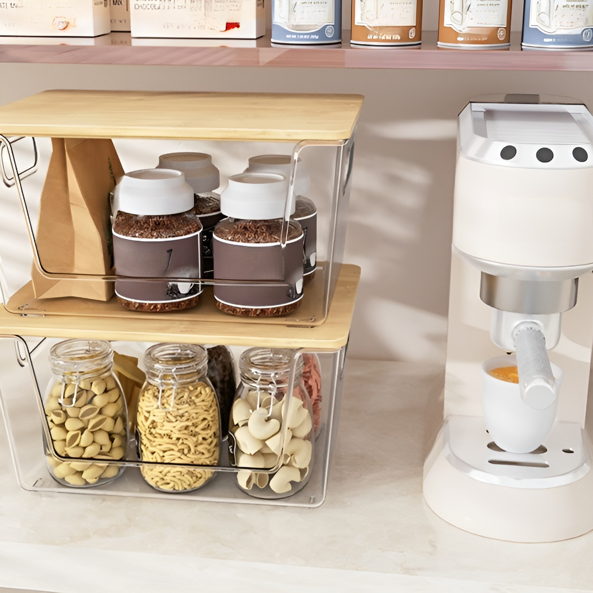 竹とPET素材を組み合わせた高品質収納ボックス