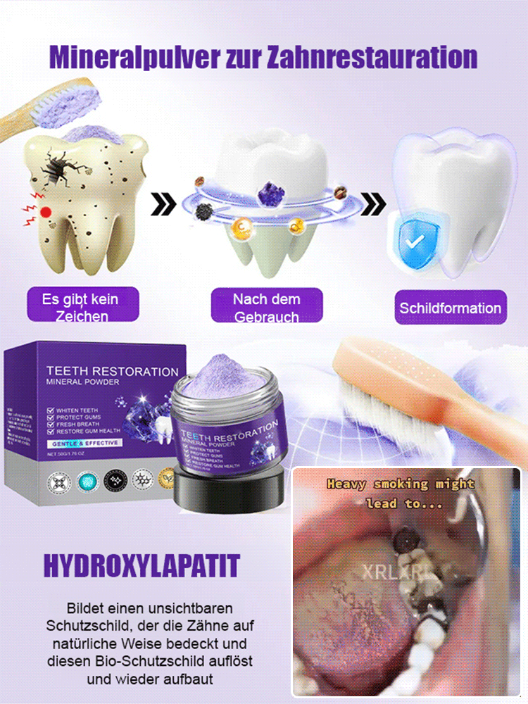 【Zahnpflege-Regeneration】Zahnreparatur und Aufhellung mit mineralischem Zahnpulver
