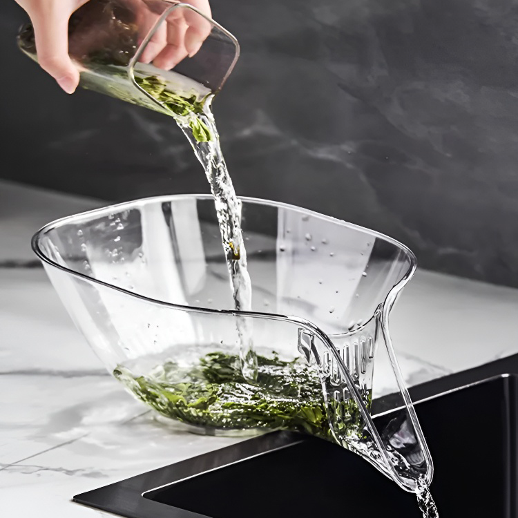 ตะกร้าระบายน้ำโปร่งใสความจุขนาดใหญ่