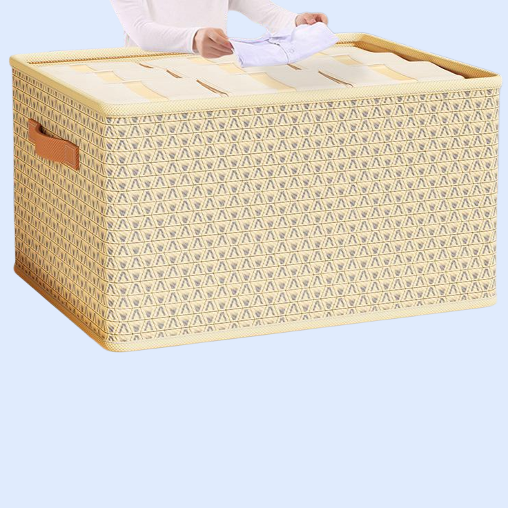 衣類・布団収納ボックス 厚手ハードボード 折りたたみ式 家庭用・寮用便利グッズ