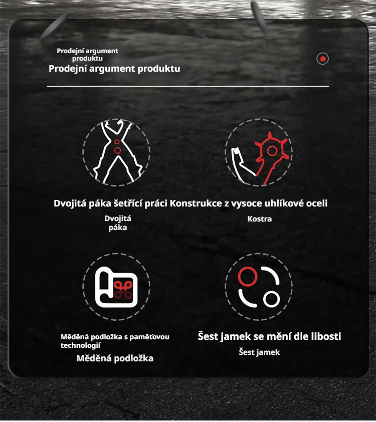 Detailní pohled na děrovač do kůže při práci