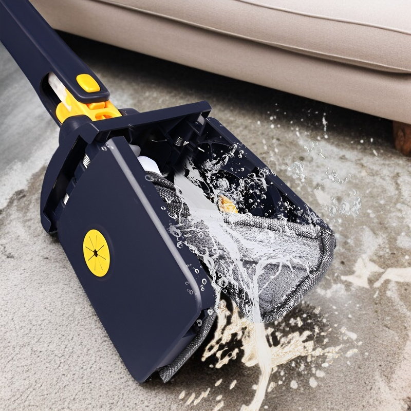 自動ねじれ水なし手洗いフラットモップ家庭用 36 センチメートル乾湿両用大型パネルモップヘッド回転ロッド速乾モップ