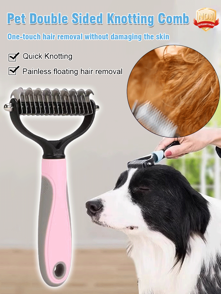 Pet Grooming Brush, easy to solve the hair knots