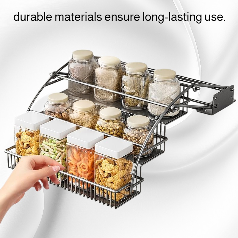 Pull-Out Telescopic Spice Organizer for Top Cabinets