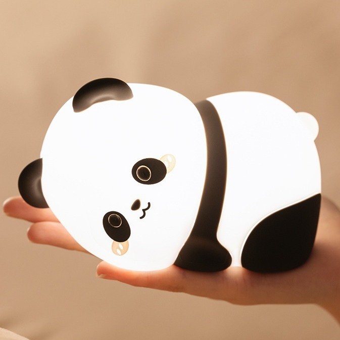パンダナイトライト寝室シリコーン雰囲気ライト子供のギフトパットライトタイマー睡眠ナイトライト