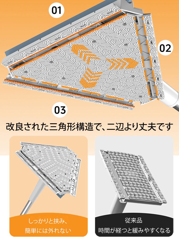 手洗い不要三角モップ