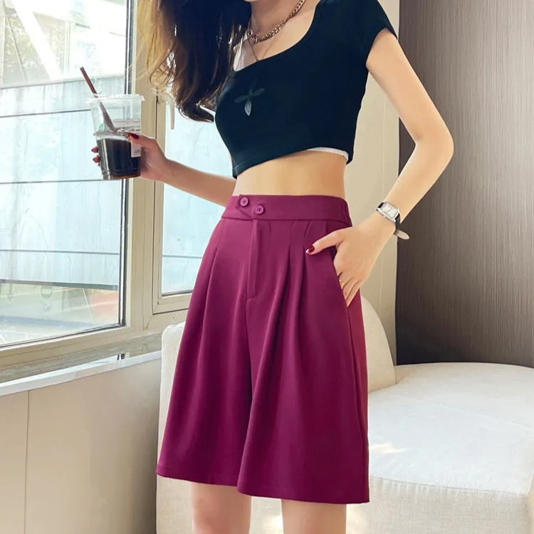 ハーフスラックスパンツ