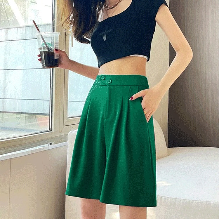 ハーフスラックスパンツ