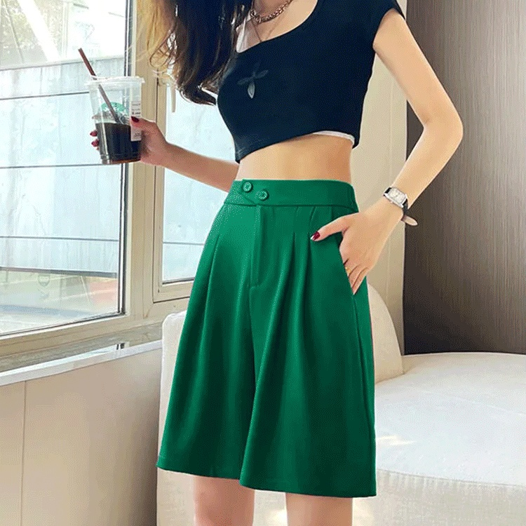 ハーフスラックスパンツ