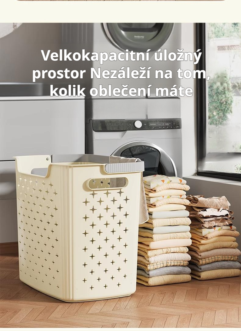 Praktický koš na prádlo s víkem