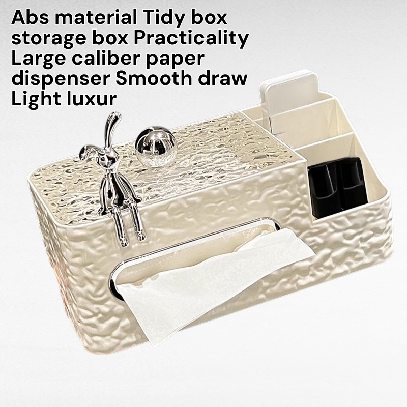 Abs material Tidy box storage box Practicality Large caliber paper dispenser Smooth draw Light luxur