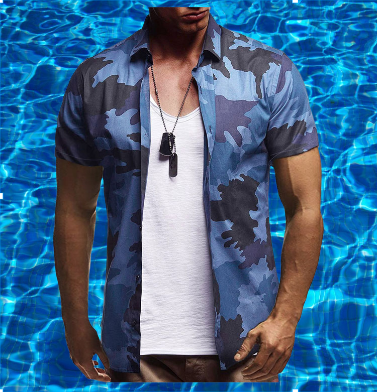 カジュアルコーデに合う迷彩柄半袖シャツ