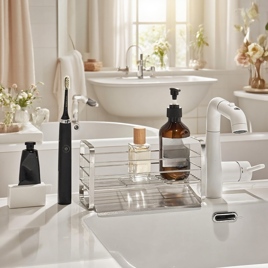 Helytakarékos mosdókagyló alatti tárolókosár