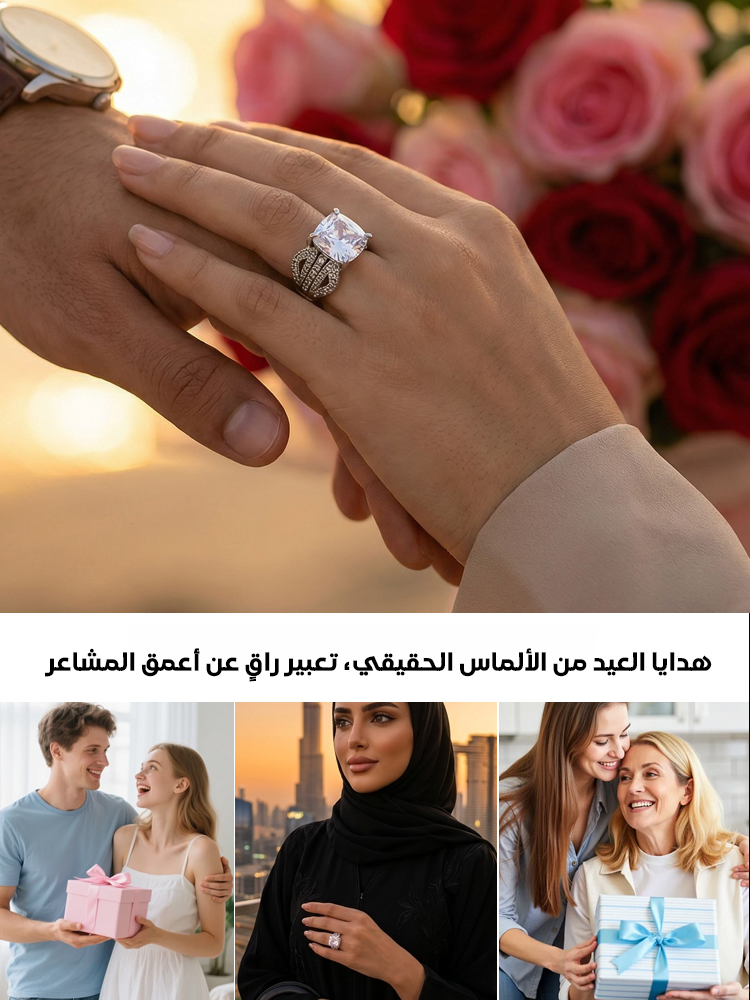 طقم خواتم على شكل مربع بأسلوب أميرة ومرصعة بألماس لامع
