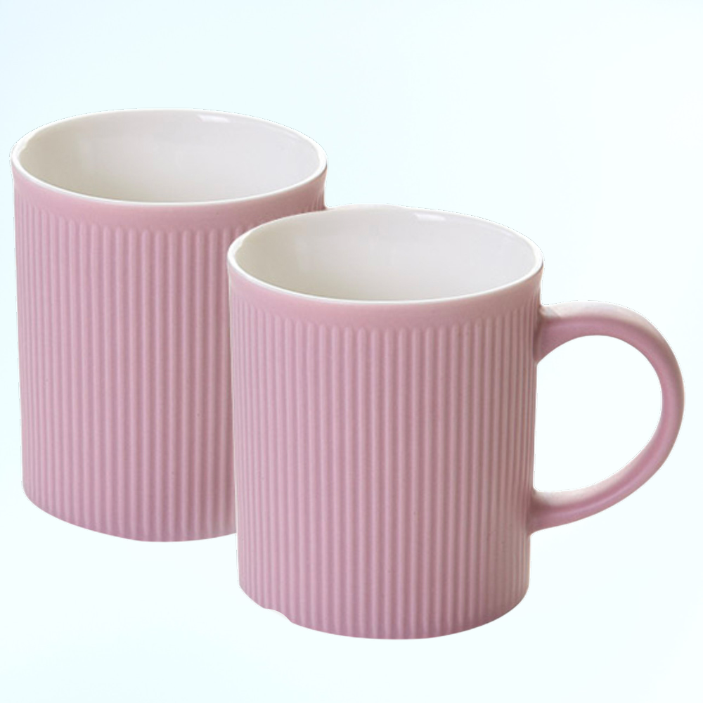 고가의 북유럽 스타일 세로줄 무늬 엠보싱 머그컵 (가정용)