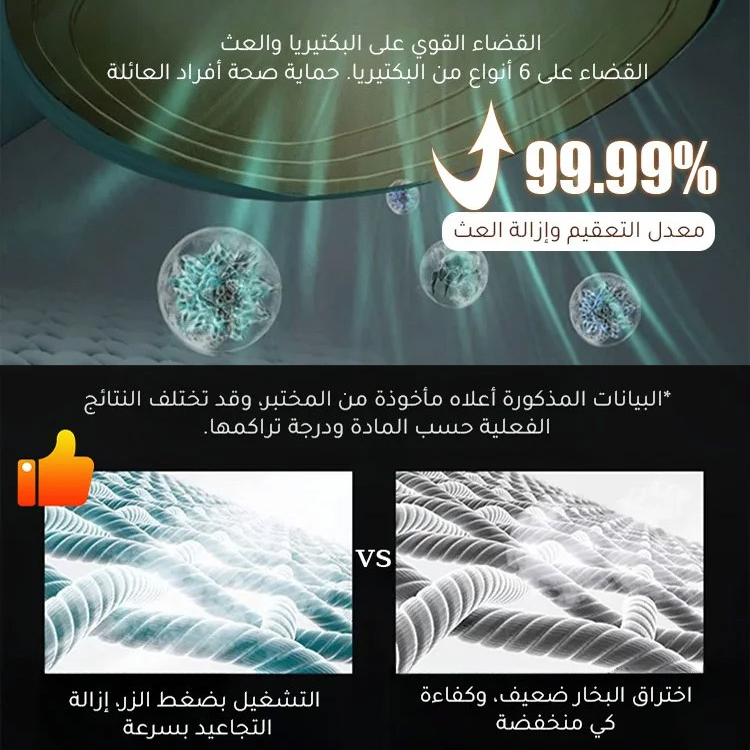 مكواة بخار للملابس محمولة وقابلة للدوران