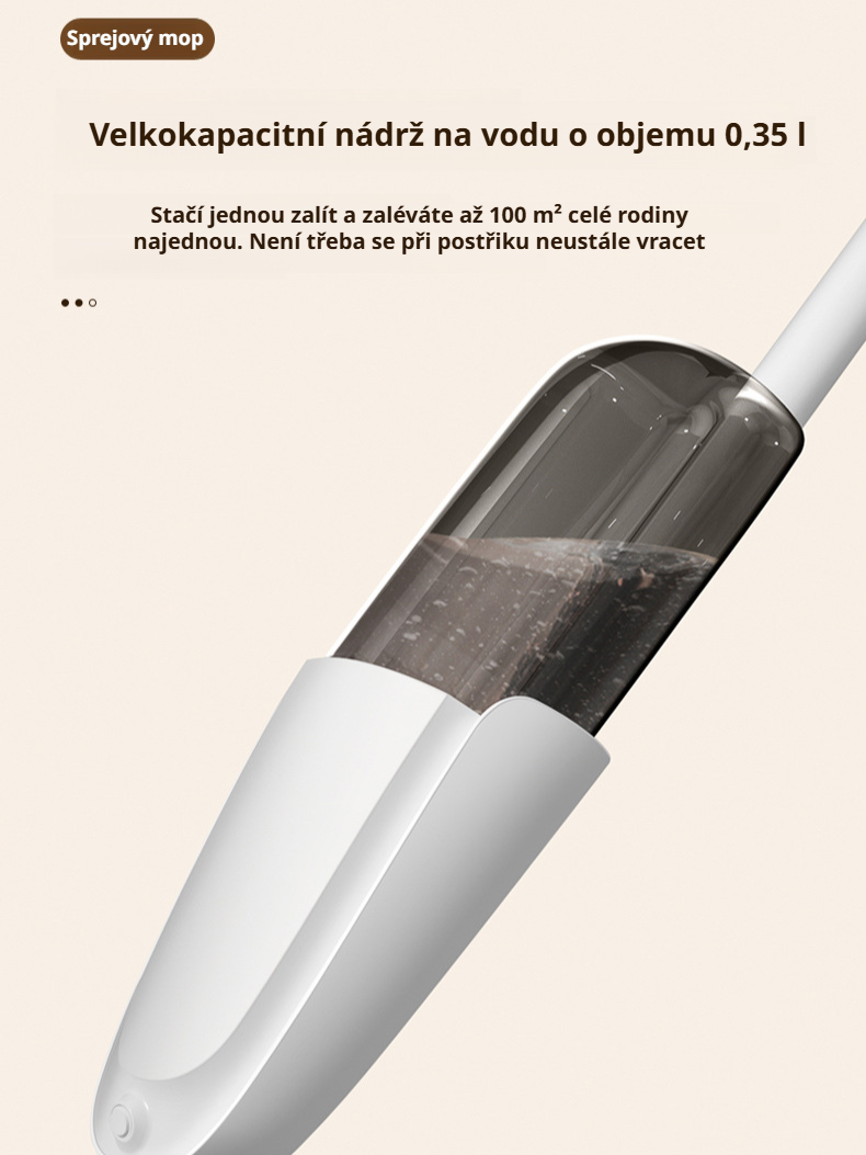 Domácí rozprašovací mop na suché i mokré čištění