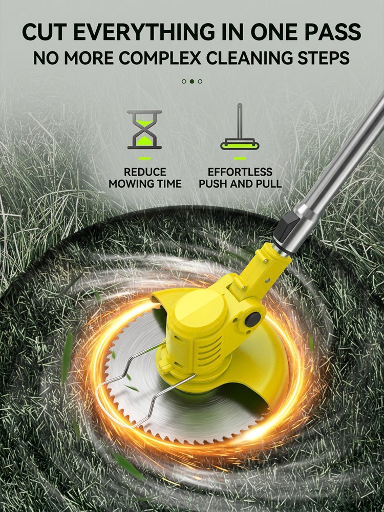 [3-Hour Battery Life] Electric Lawn Mower