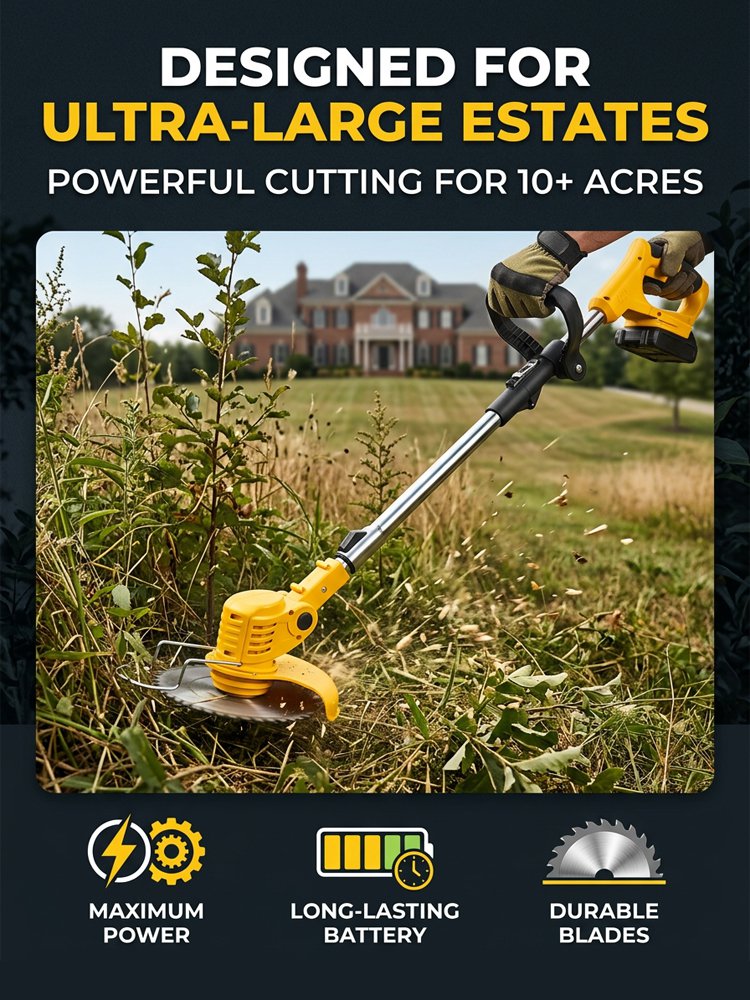 [350,000+ Units Sold Globally] 1800W Lightweight Portable Cordless Lawn Mower