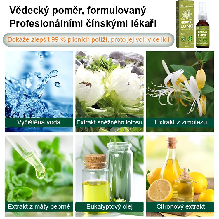 BreathDetox bylinný sprej na čištění plic