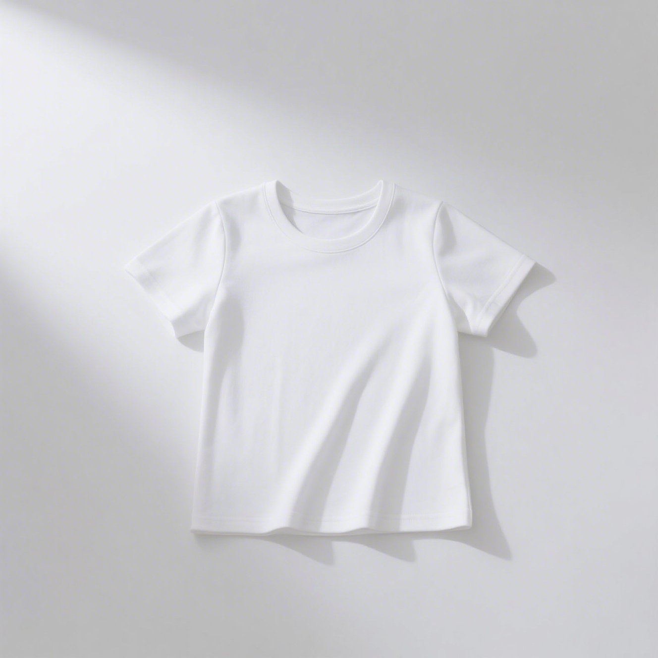 シンプル白半袖トップス