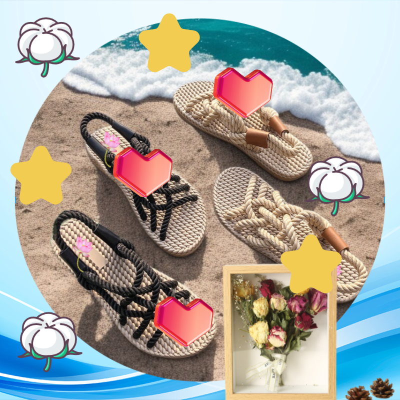 フラットソールのレディースサンダル