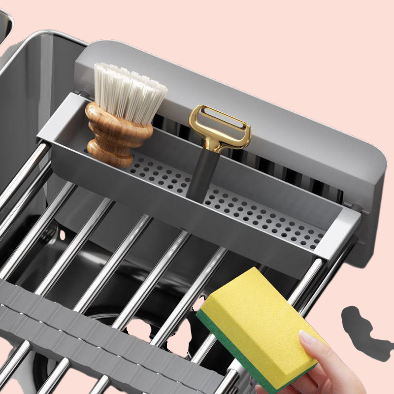 折りたたみ式シンク収納ラック（引き込み式）