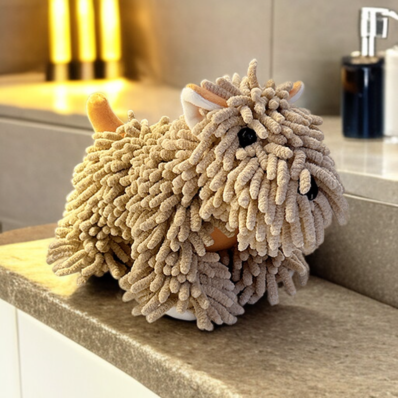 Cute cartoon doll hand towel